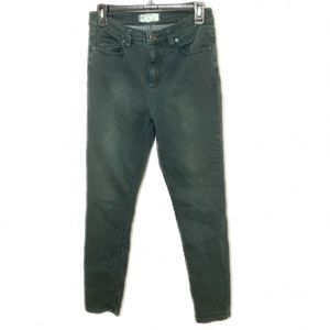 Free People Skinny Jeans Sz 28 Green Washed Denim